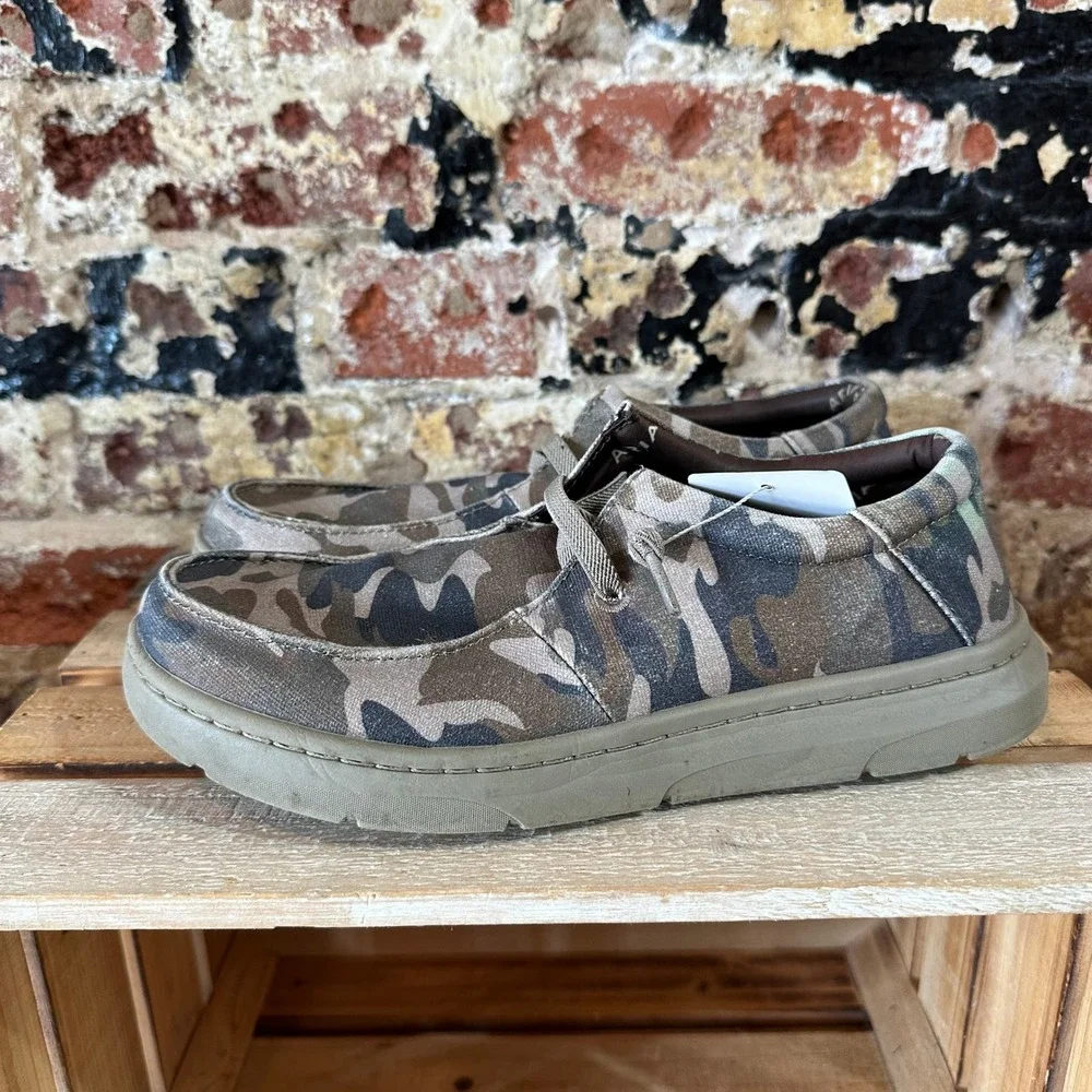 Ariat Hilo Camo Stretch Lace Loafers Mens 7.5 D Casual Shoes 10040443